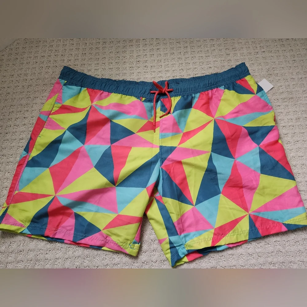 Men's Mad‎ Engine Swim Trunks Size XXL Multi Color NWT